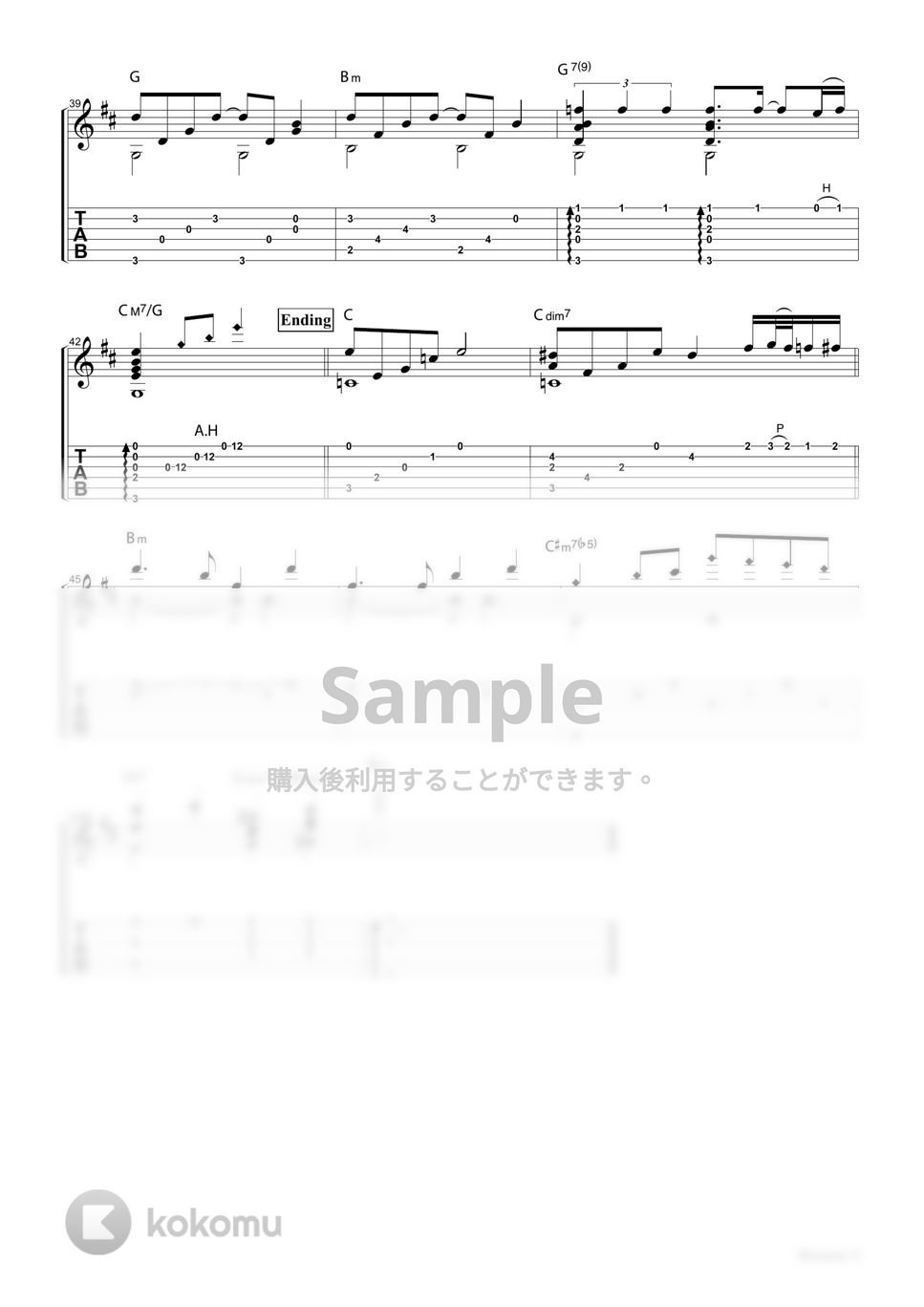 The Beatles - Because タブ+五線譜 by わたなべゆう