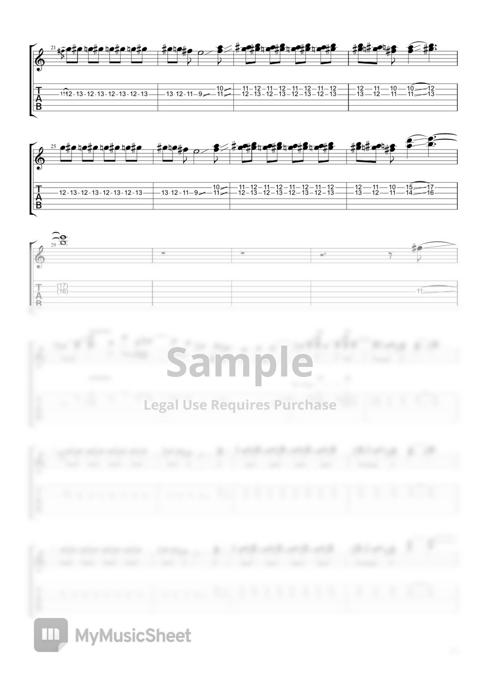 HyukOh Surf Boy Tab + 단선 악보 by 모르크스 Guitar coverER