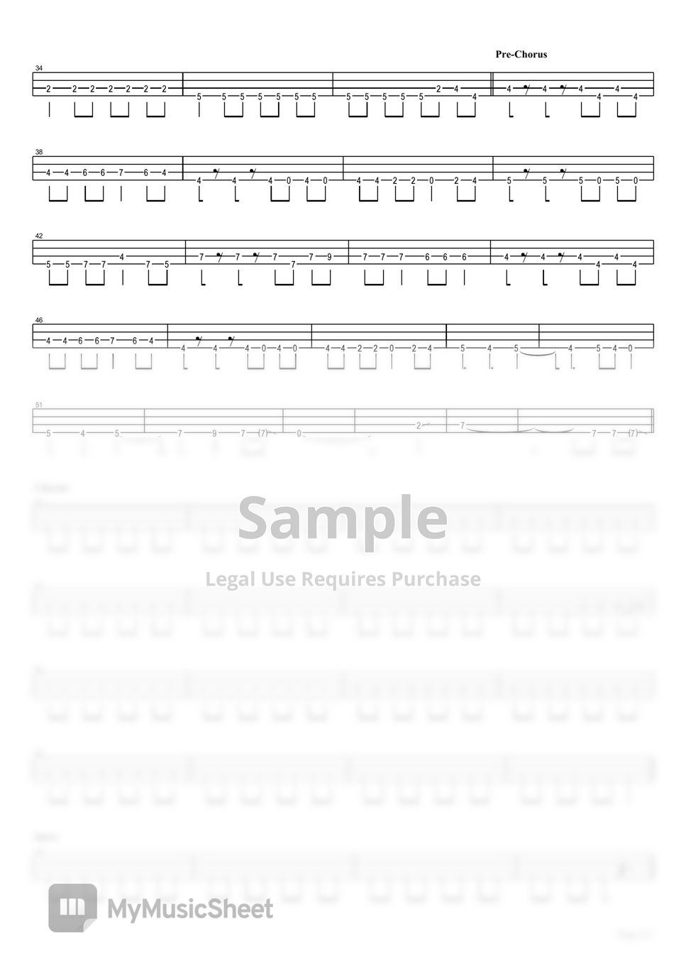 ASIAN KUNGFU GENERATION Haruka Kanata (Bass TAB) Sheets by Muya