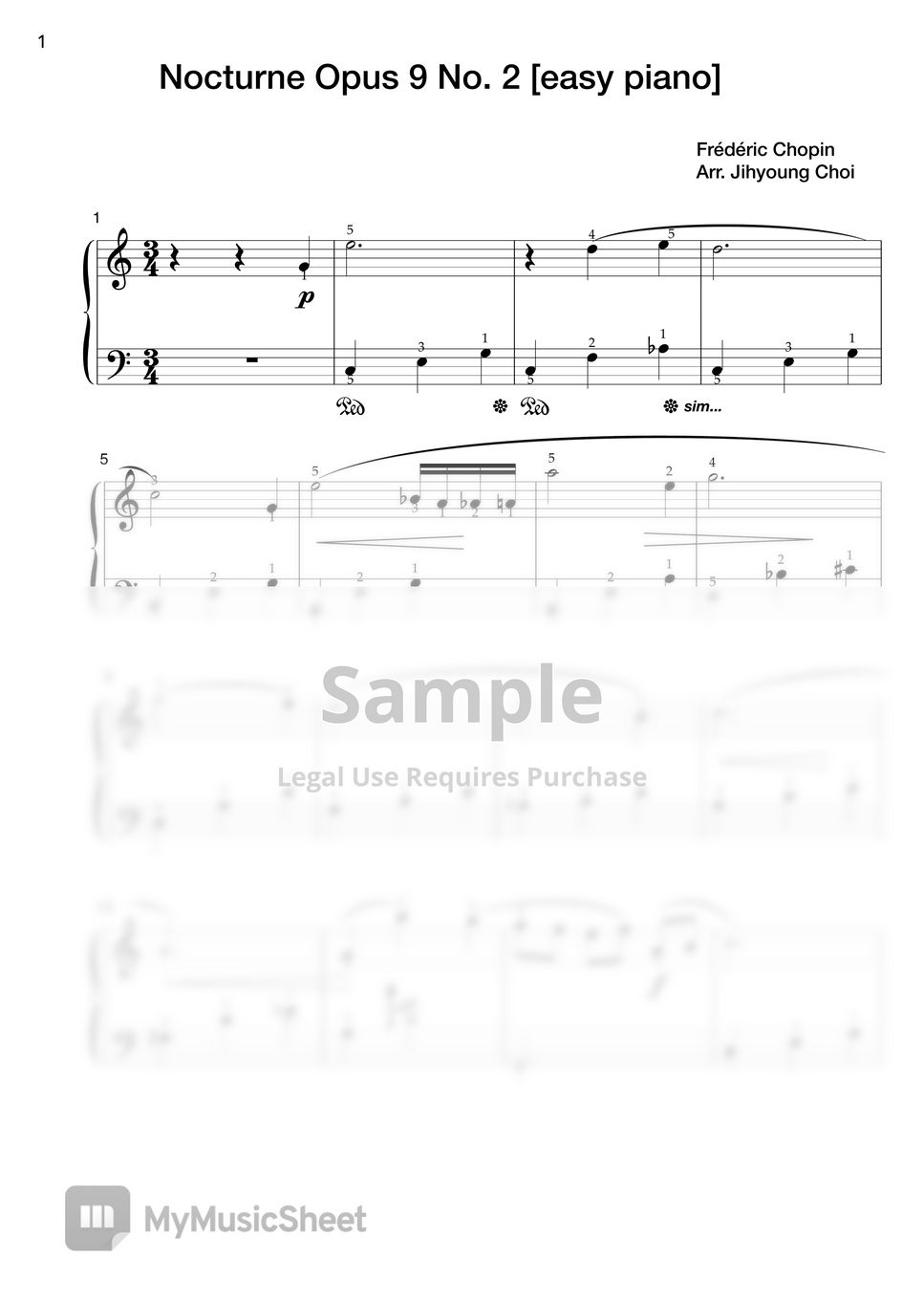 Chopin - nocturne op 9 n 2 (Easy) by Tutopianorial