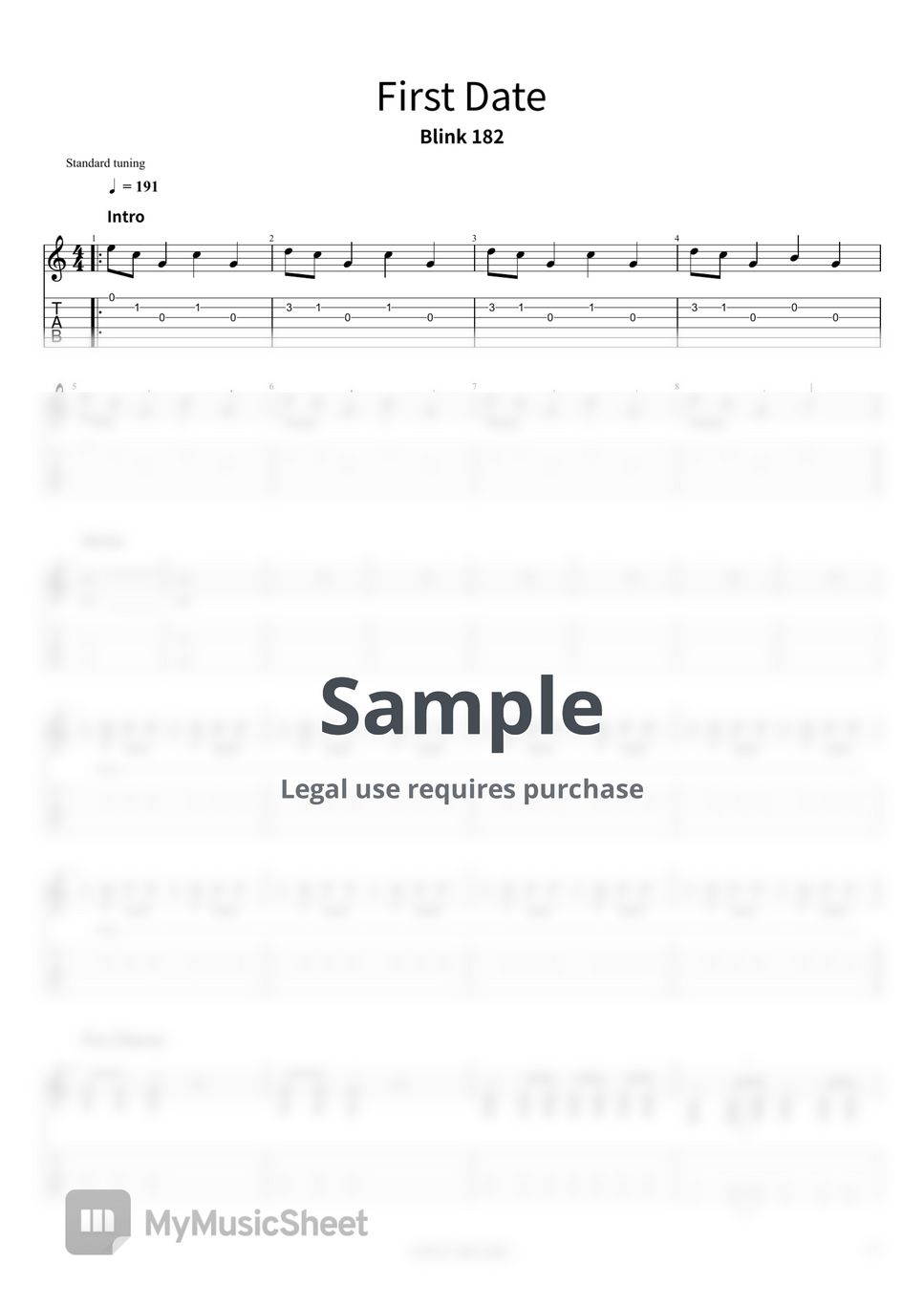 blink-182-first-date-tab-by-geo-music