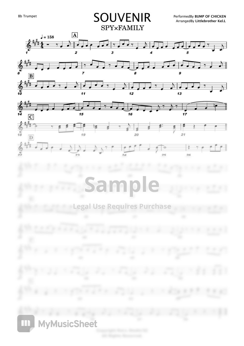 Spyfamily part2 OP - Souvenir (Trumpet Solo) by Littebrother Kel.L