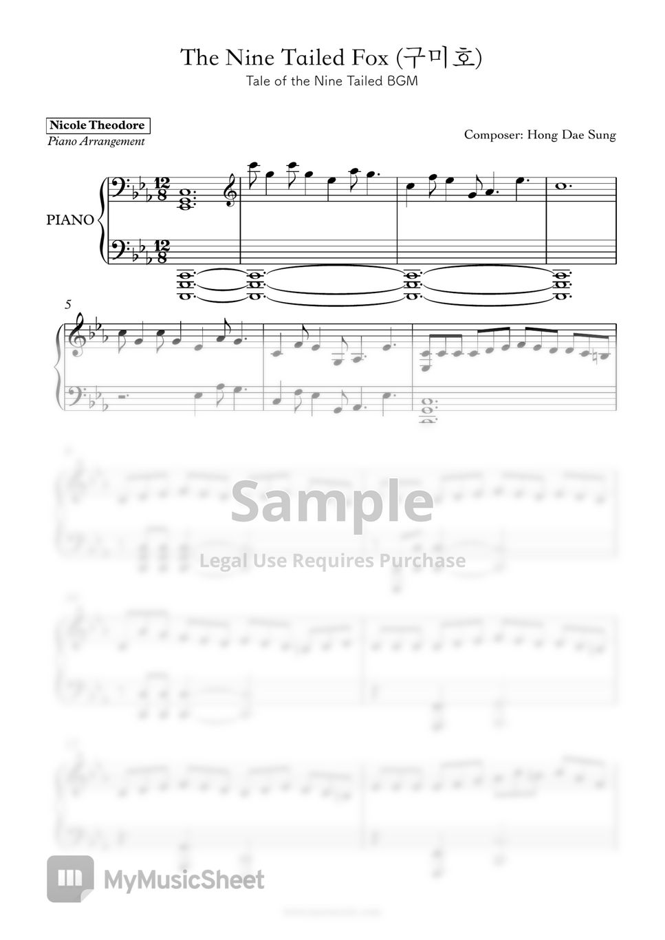 hong-dae-sung-the-nine-tailed-fox-tale-of-the-nine-tailed-partitura