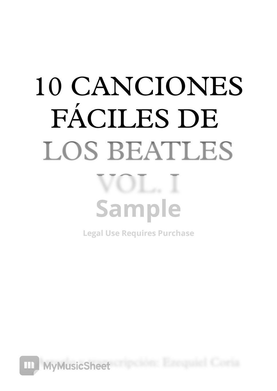 The Beatles - 10 Partituras de The Beatles by Ezequiel Coria