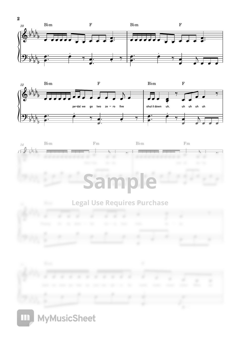 blackpink-shut-down-original-easy-key-am-sheets-by-mint-cherry