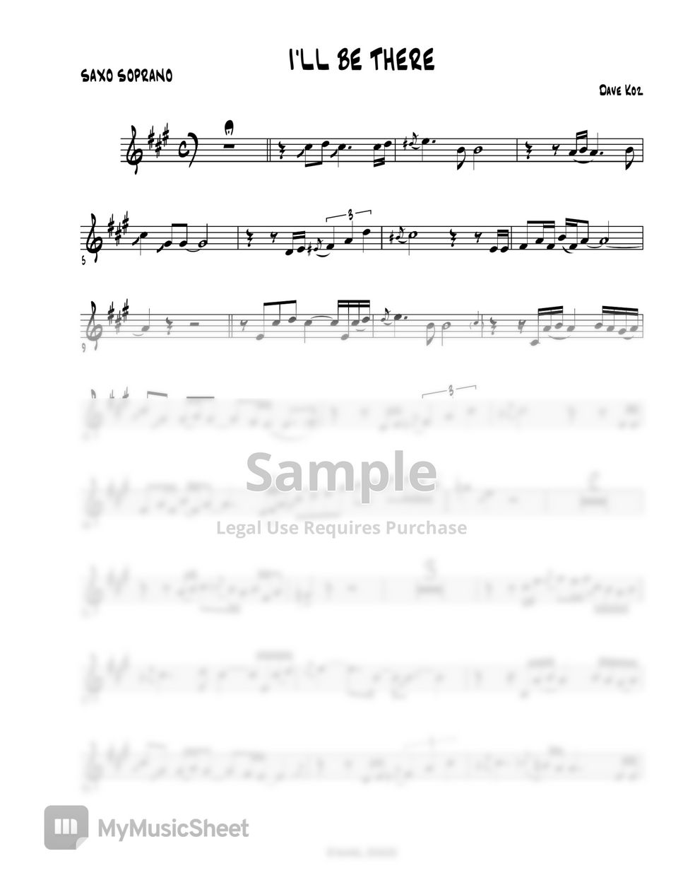 I ll Be There The Jackson 5. Versi n Dave Koz Soprano Sax by Ismael Dorado