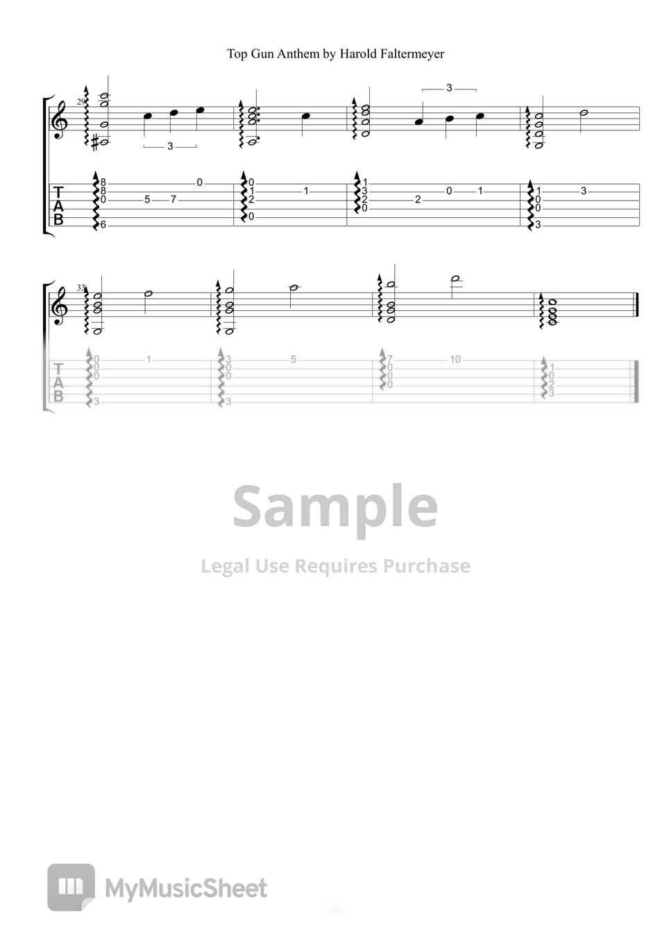 Top Gun Anthem Tab by Harold Faltermeyer (Guitar Pro) - Full Score