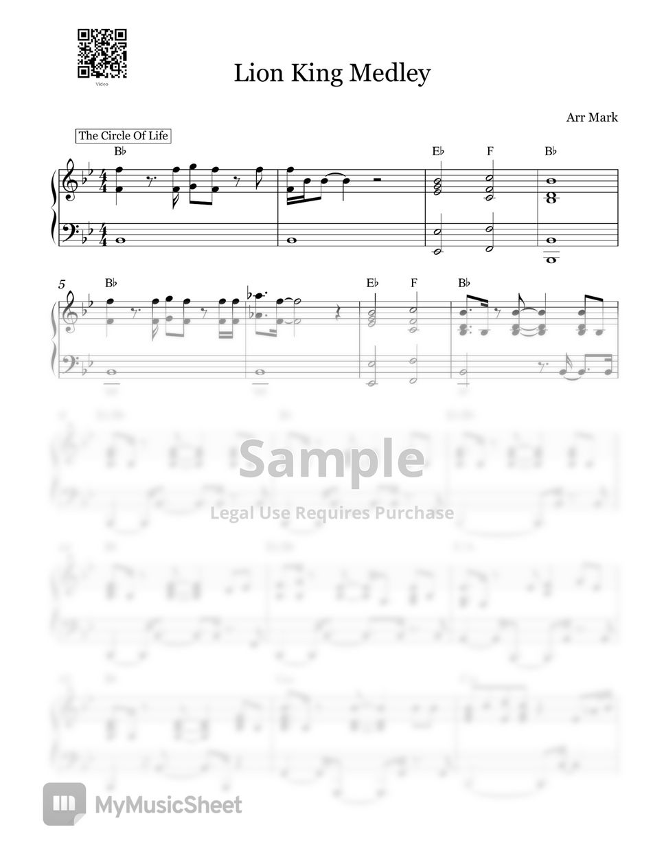 Set) Disney Medley (Total 15 songs) Piano cover by Mark Piano Sheets