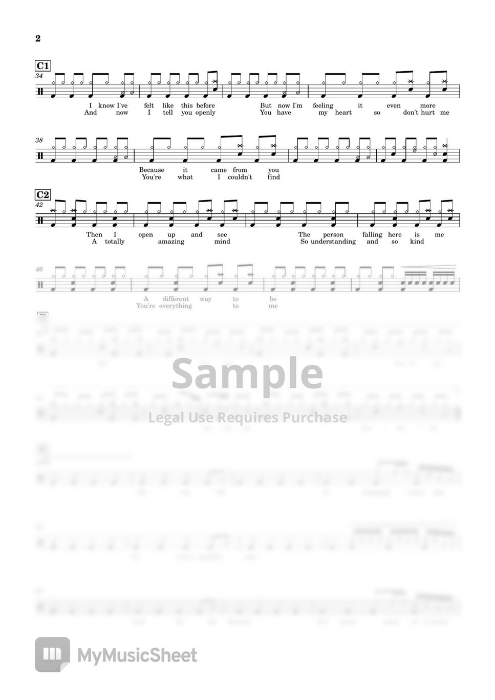cranberries-dream-drumscore-lyrics-sheets-by