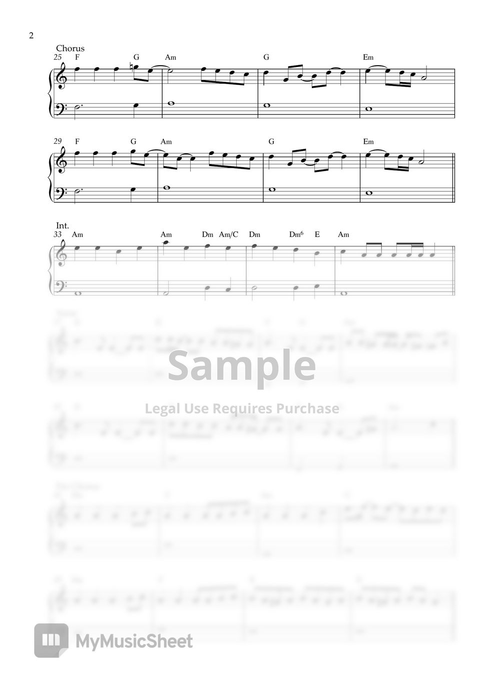 Lady Gaga - Bloody Mary (EASY PIANO SHEET) by Pianella Piano