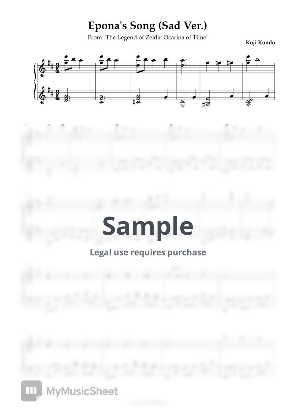 Koji Kondo Epona's Song (From „The Legend of Zelda Ocarina of Time