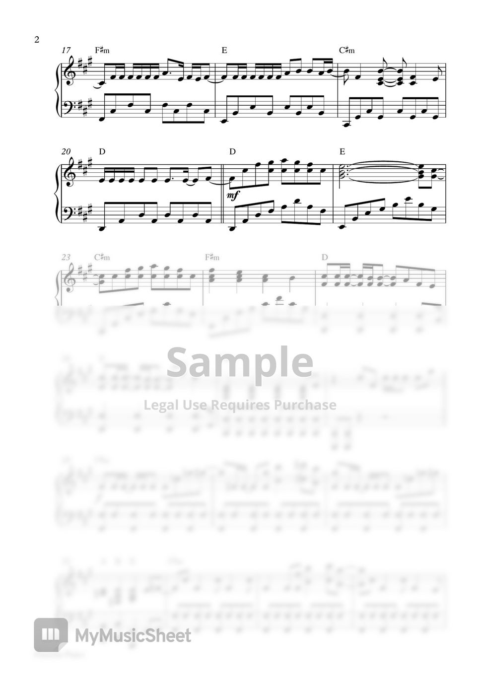 TREASURE - BOY (Piano Sheet) by Pianella Piano