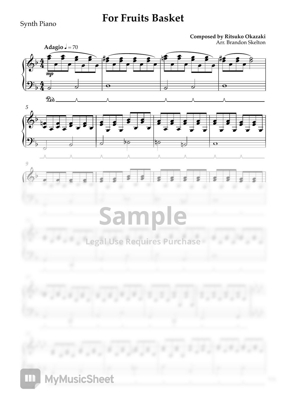 Ritsuko Okazaki For Fruits Basket (Parts) Sheets by Brandon Skelton