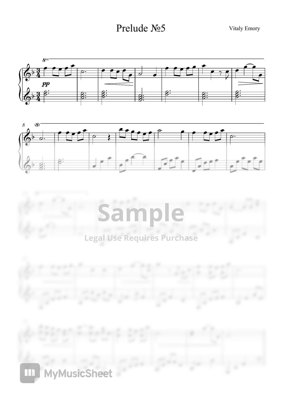 vitaly-emory-prelude-5-sheets