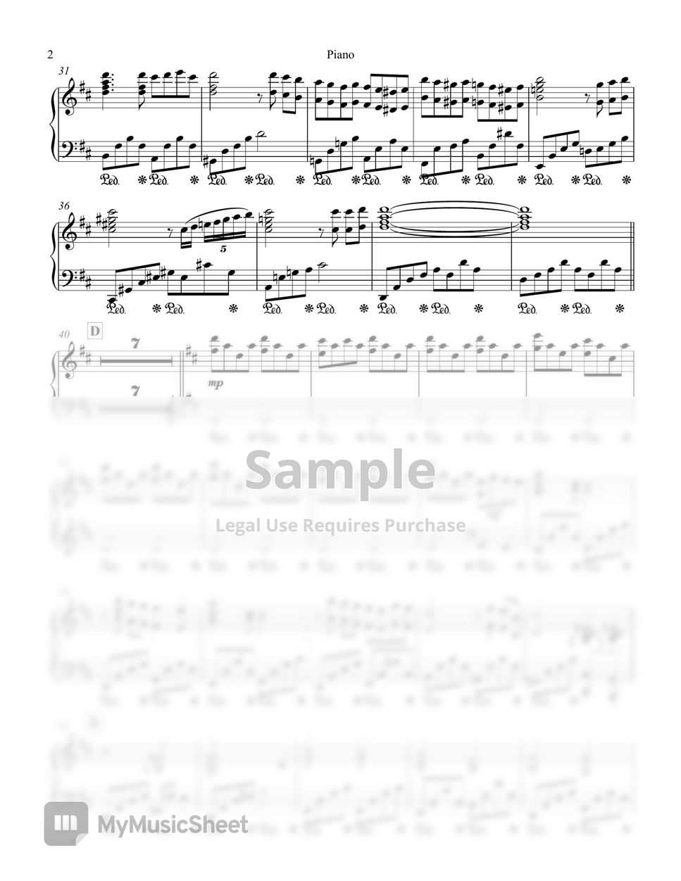 Joe Hisaishi - Birthday for Piano and Orchestra - Set of Part by Hai Mai