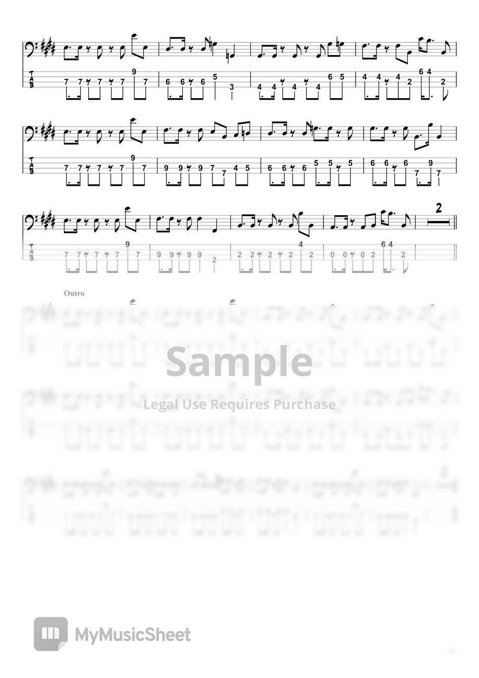 YOASOBI - 群青 (BassTAB 4strings) by swbass