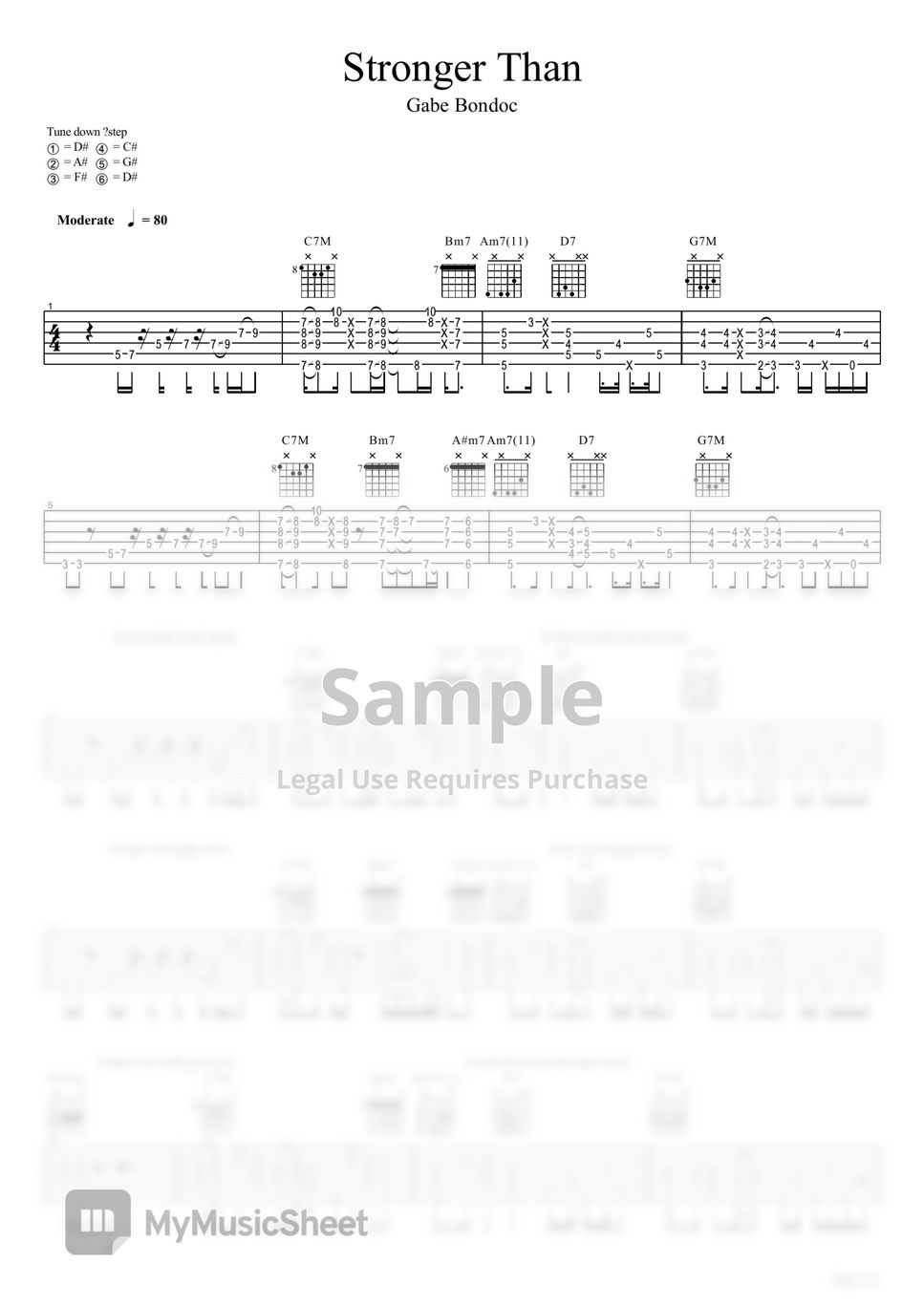 Gabe Bondoc - Stronger than Sheets by 기타치는아빠GuitarPD