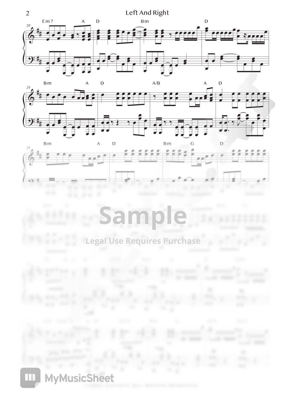 Charlie puth left and right sheets by lazycat