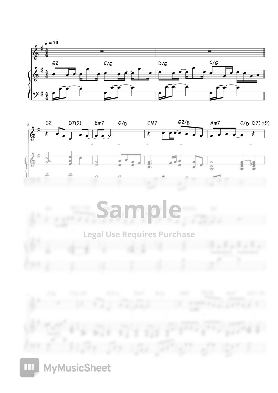 Lenny Leblance - 주님과 같이 (G Key) 악보 By 생명의건반