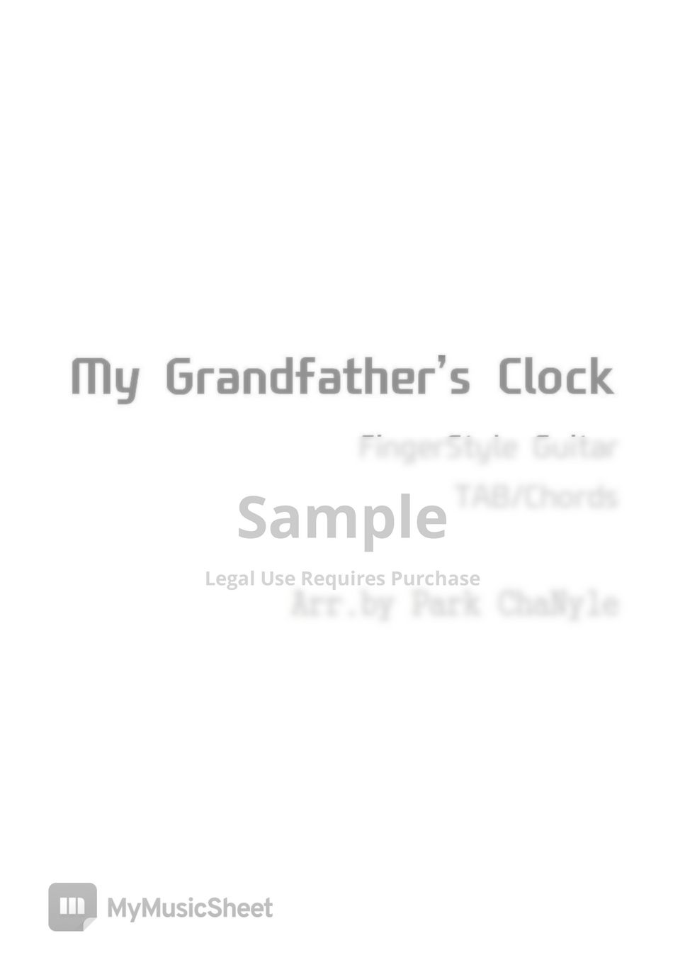 Henry Clay Work My Grandfather's Clock (Fingerstyle g.) Tab + 1