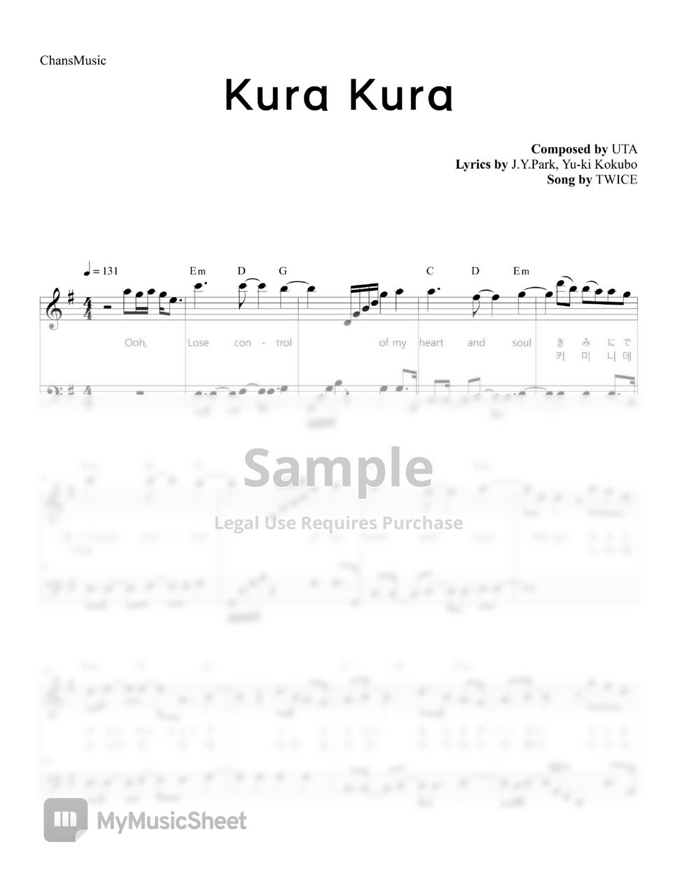TWICE(트와이스) - Kura Kura (Easy Version) by ChansMusic