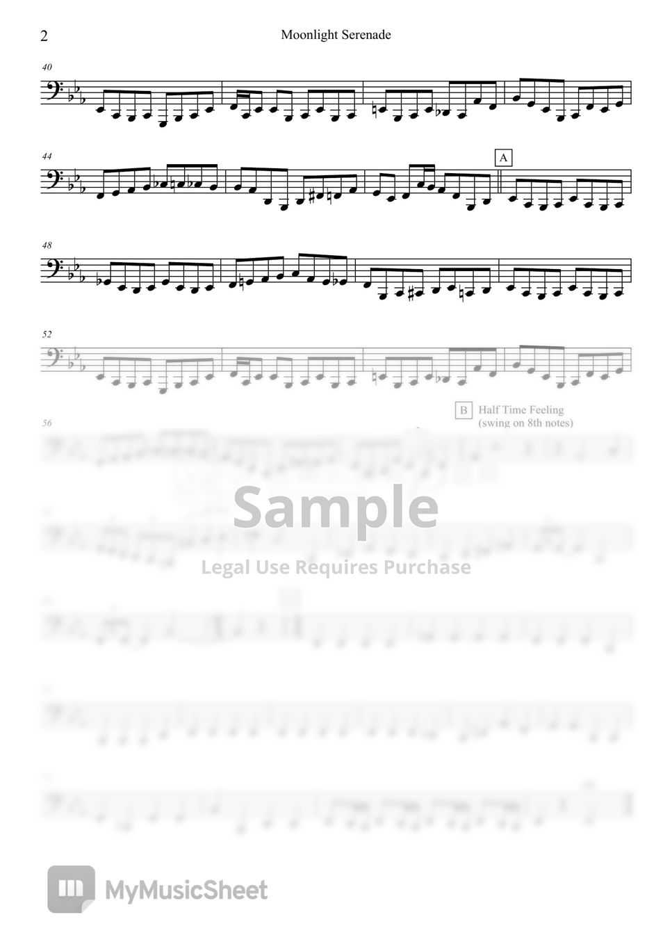 Glenn miller moonlight serenade brass quintet sheets by nob dy