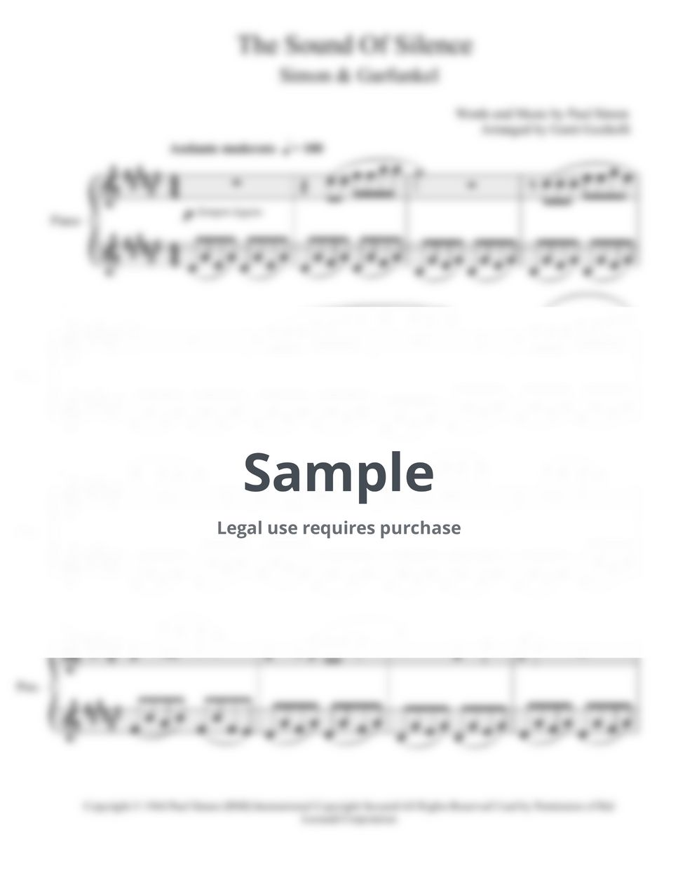 Simon & Garfunkel The Sound Of Silence Sheets by Genti Guxholli