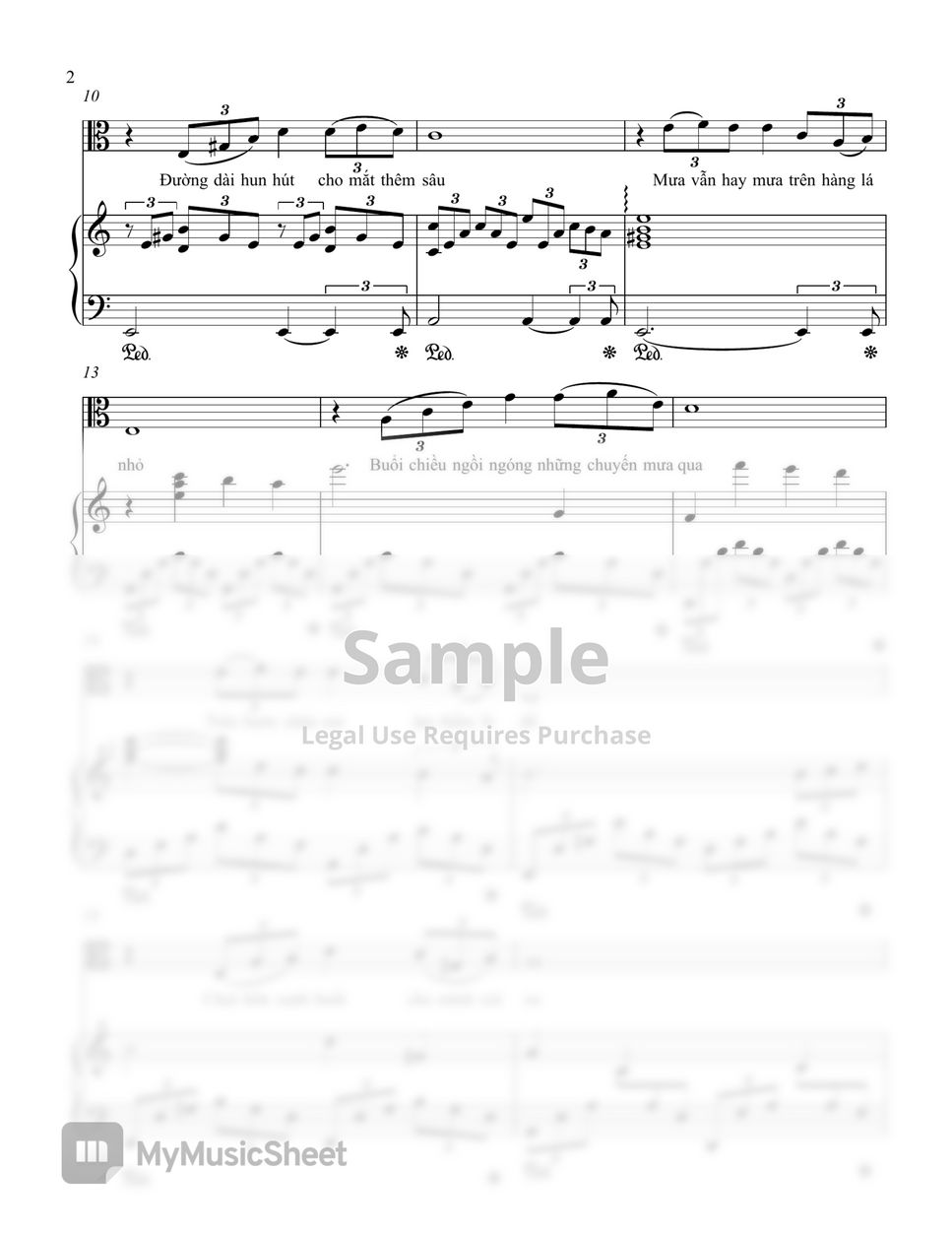 Diem Xua for Viola and Piano Accompaniment by Hai Mai