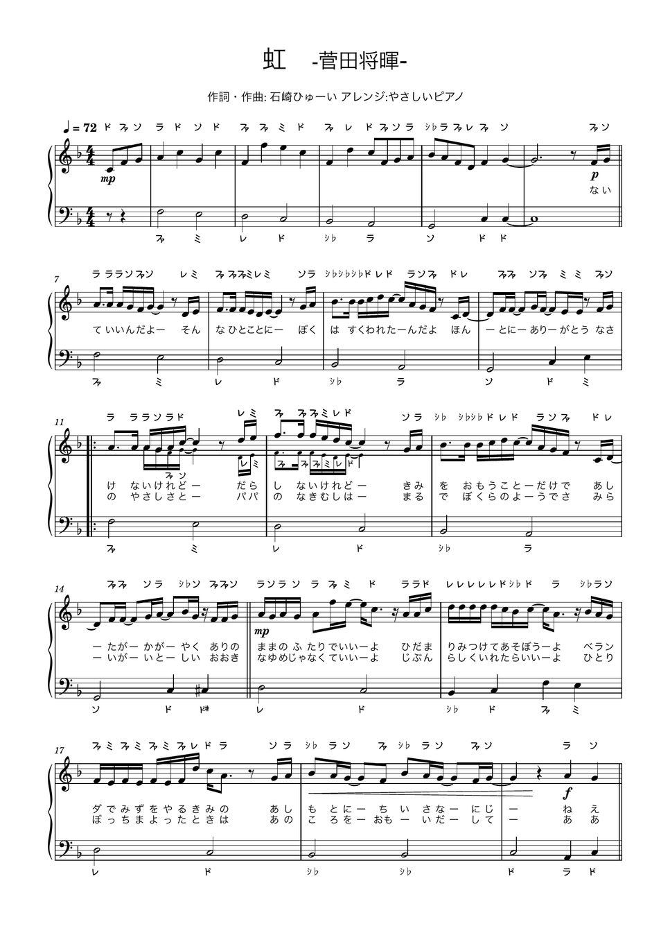 ドレミ の 歌 ピアノ 楽譜