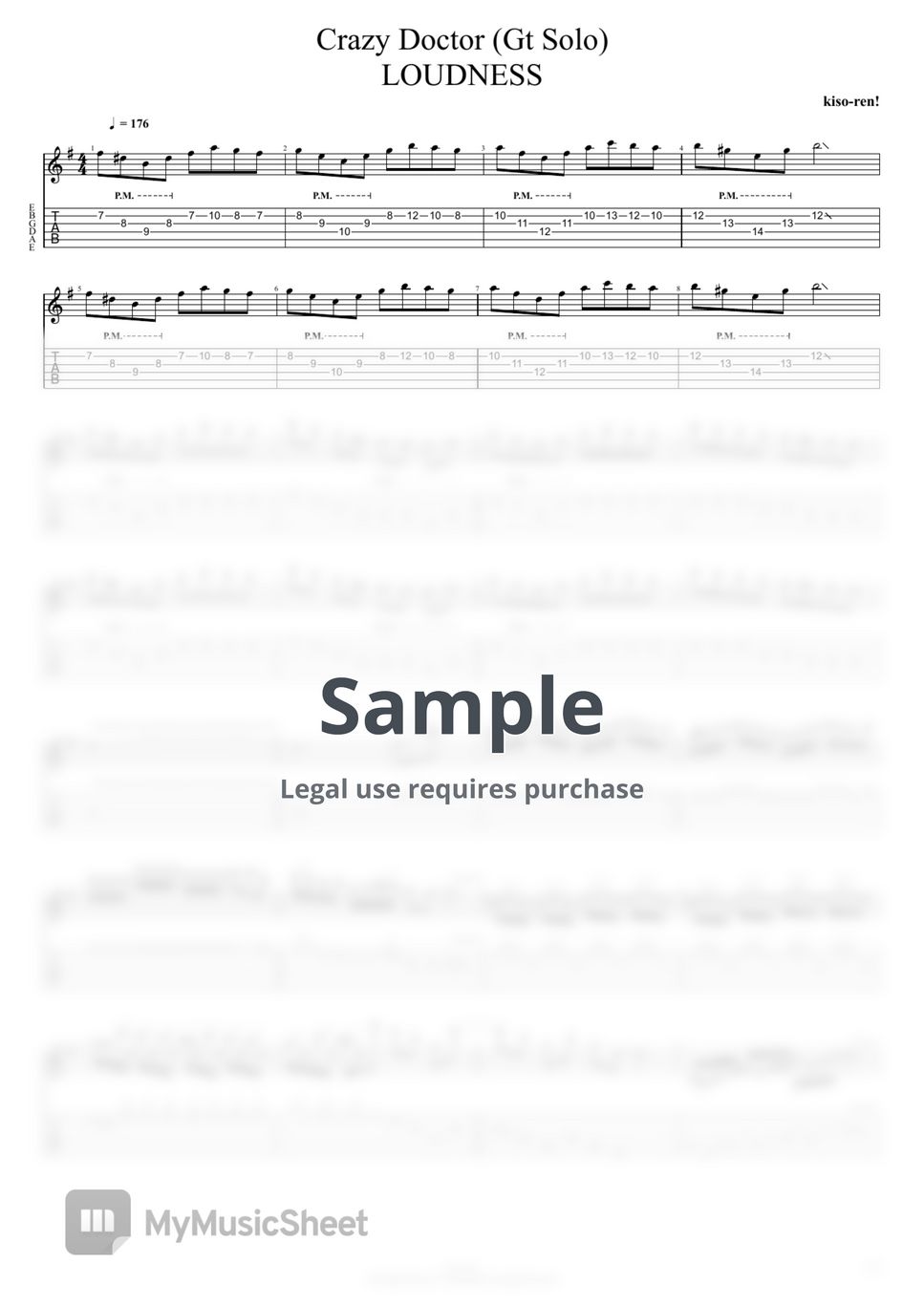 高崎晃ジャガーの牙LOUDNESSラウドネスタブ譜　TUSK OF JAGUAR 高崎晃ジャガーの牙LOUDNESSラウドネスタブ譜 TUSK OF JAGUAR