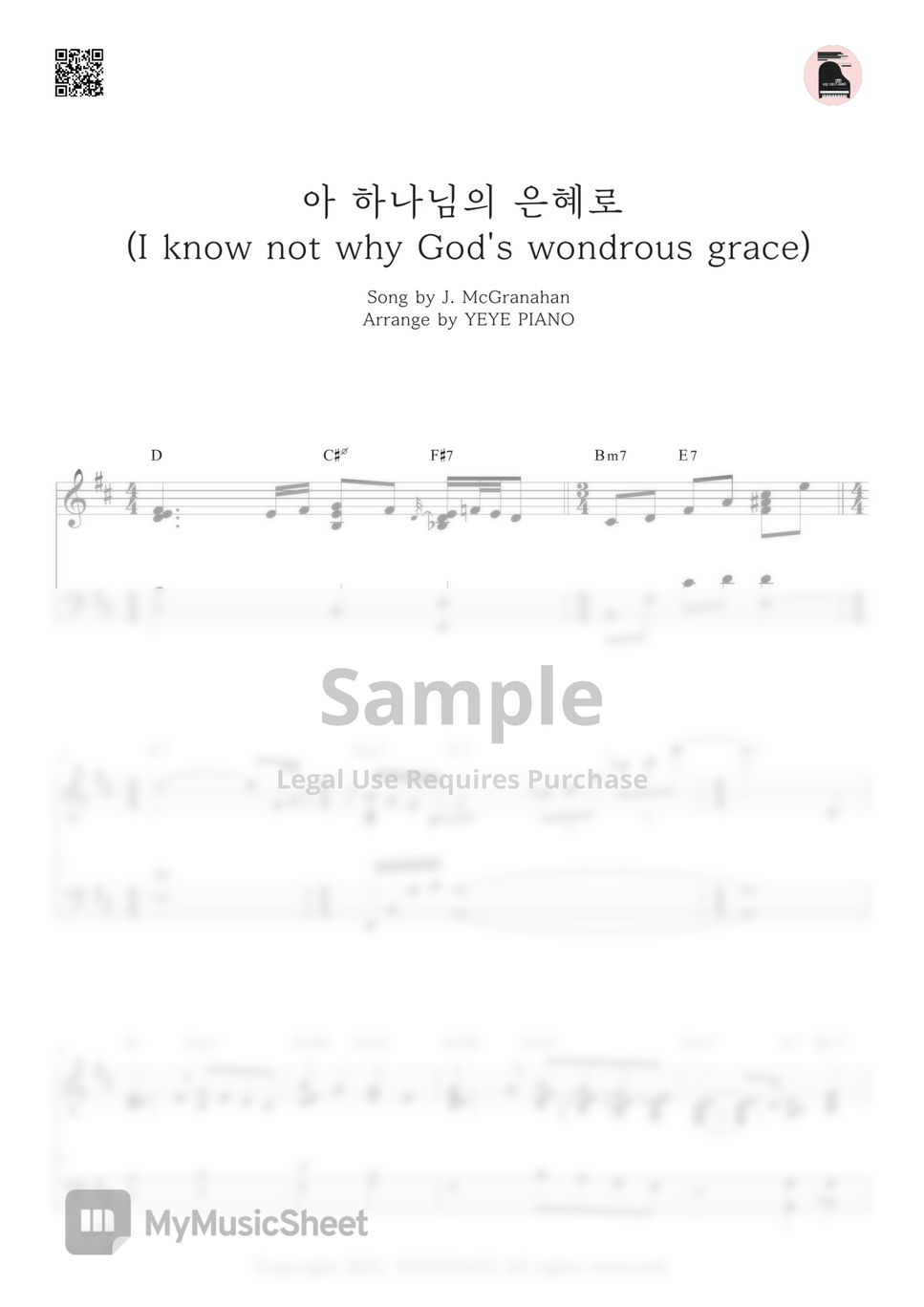 J. McGranahan - I know not why God's wondrous grace ★★★★★ by YEYE PIANO