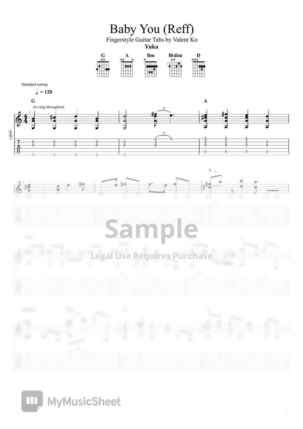 Yuka Baby You Sheets by Valent Ko