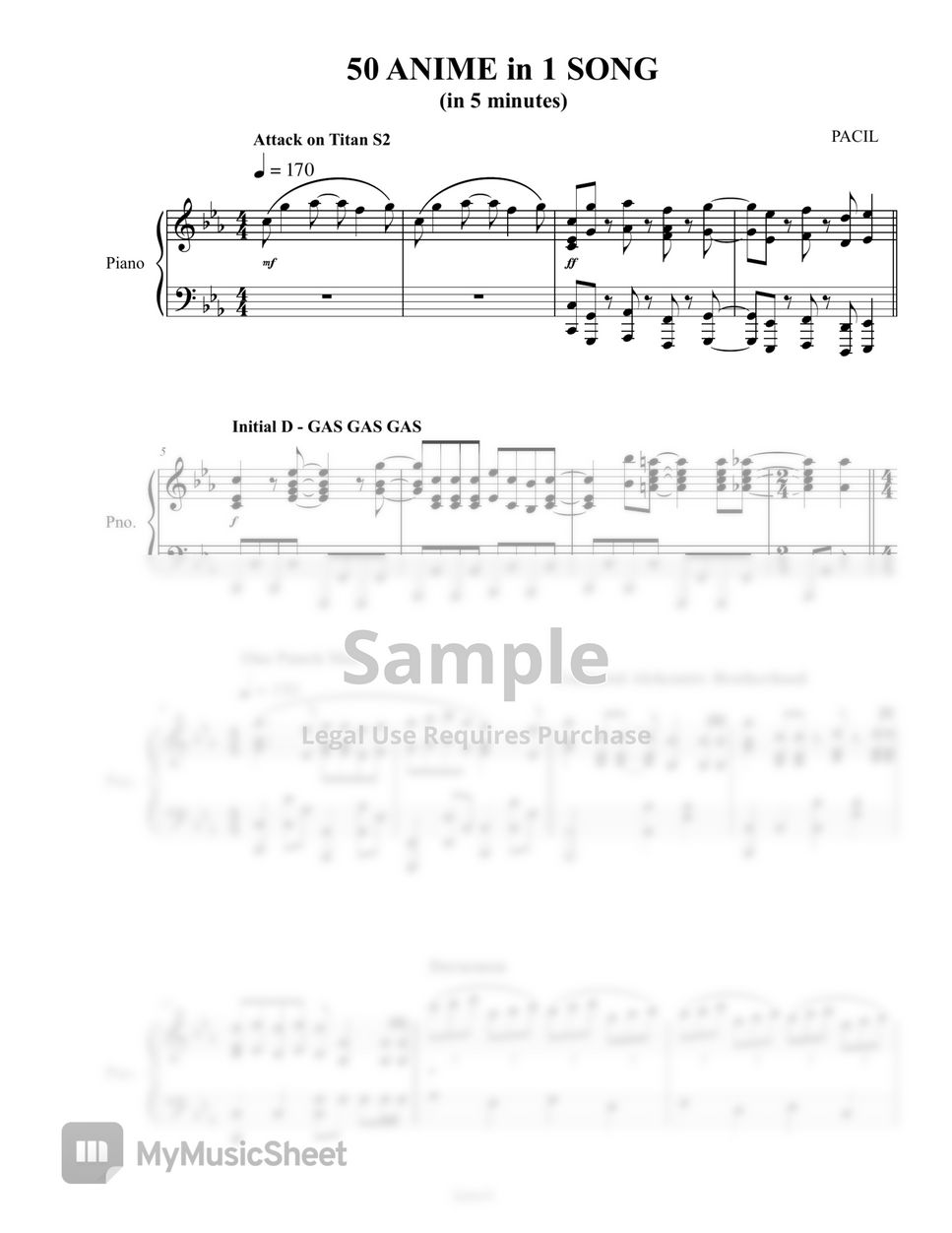 pacil-50-anime-in-1-song-in-5-minutes-partitura-by-pacil