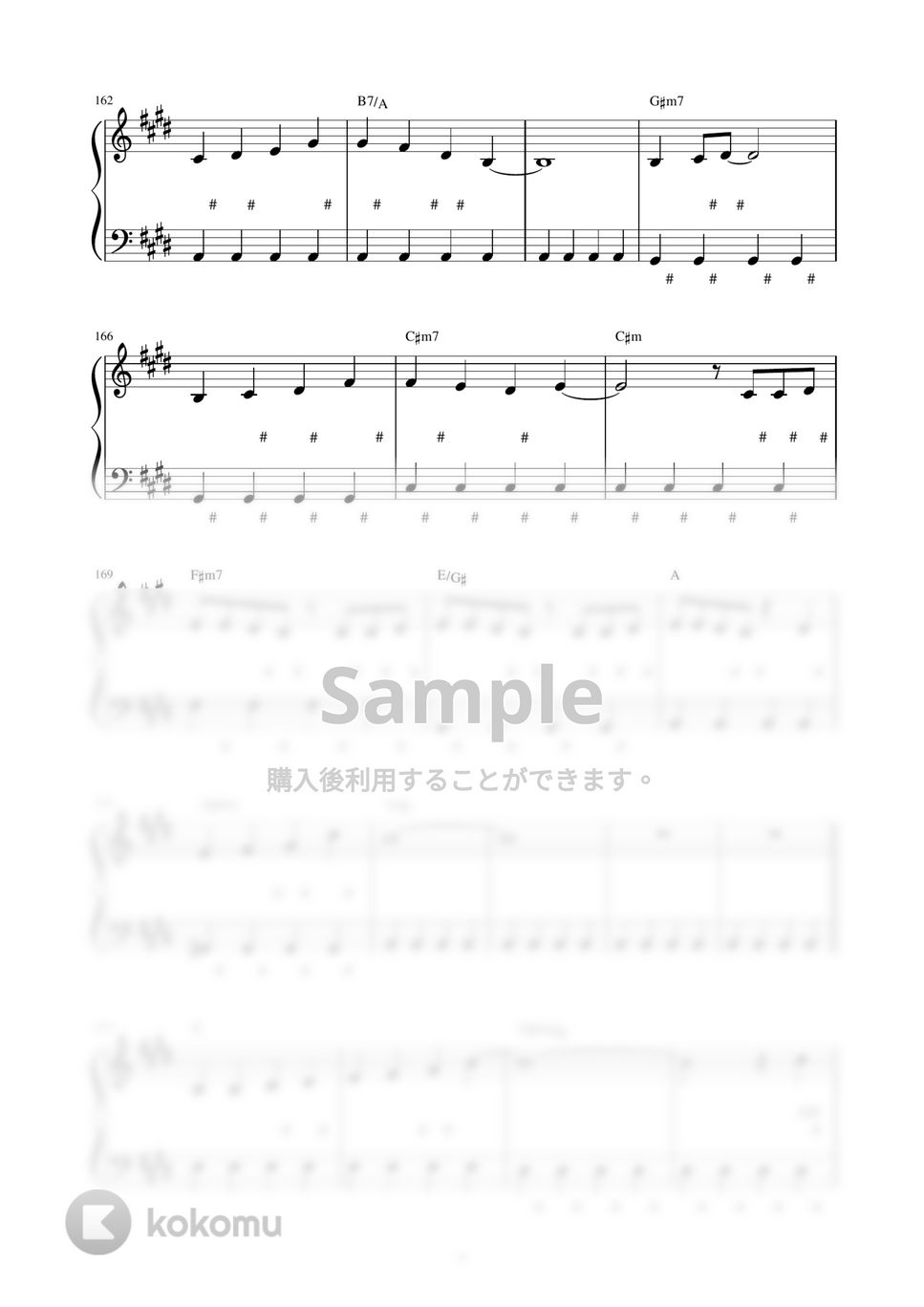 プリンセス プリンセス - Diamonds (ピアノ楽譜 / かんたん両手 / 歌詞