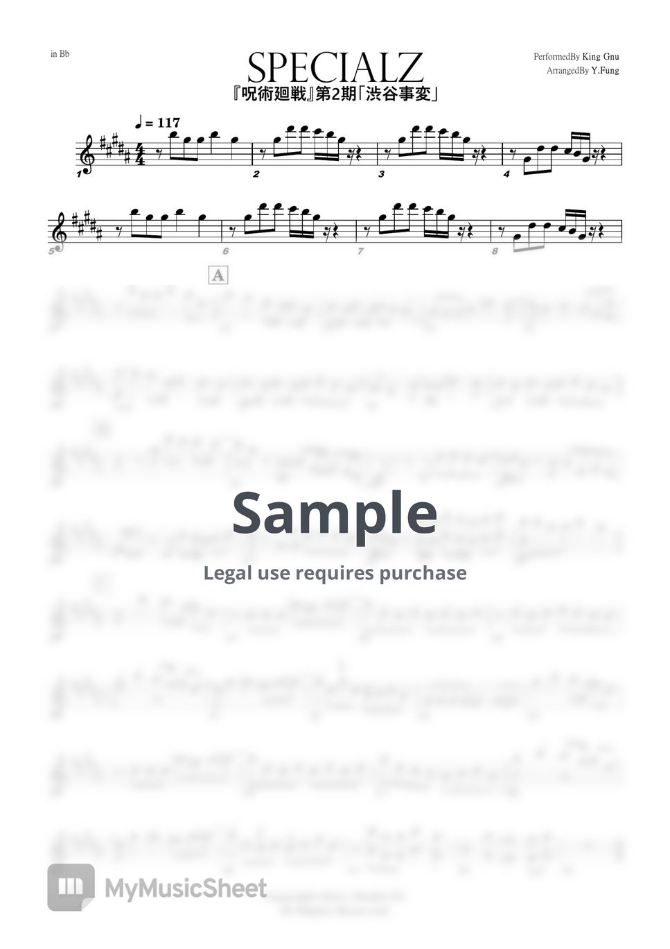 Kinggnu specialz c bb f eb solo sheet music sheets by yipfung