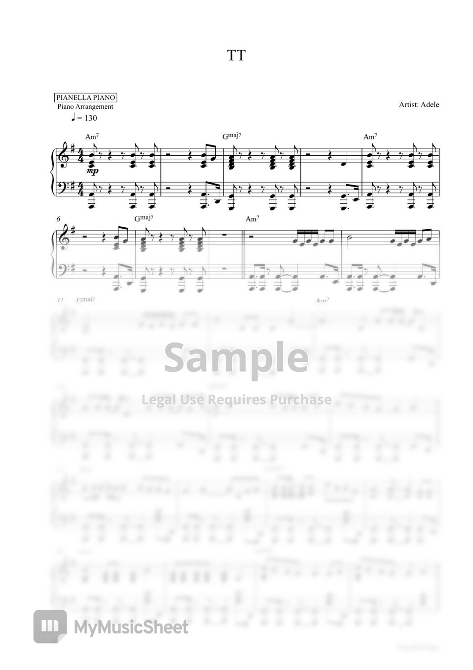 TWICE - TT (Piano Sheet) by Pianella Piano