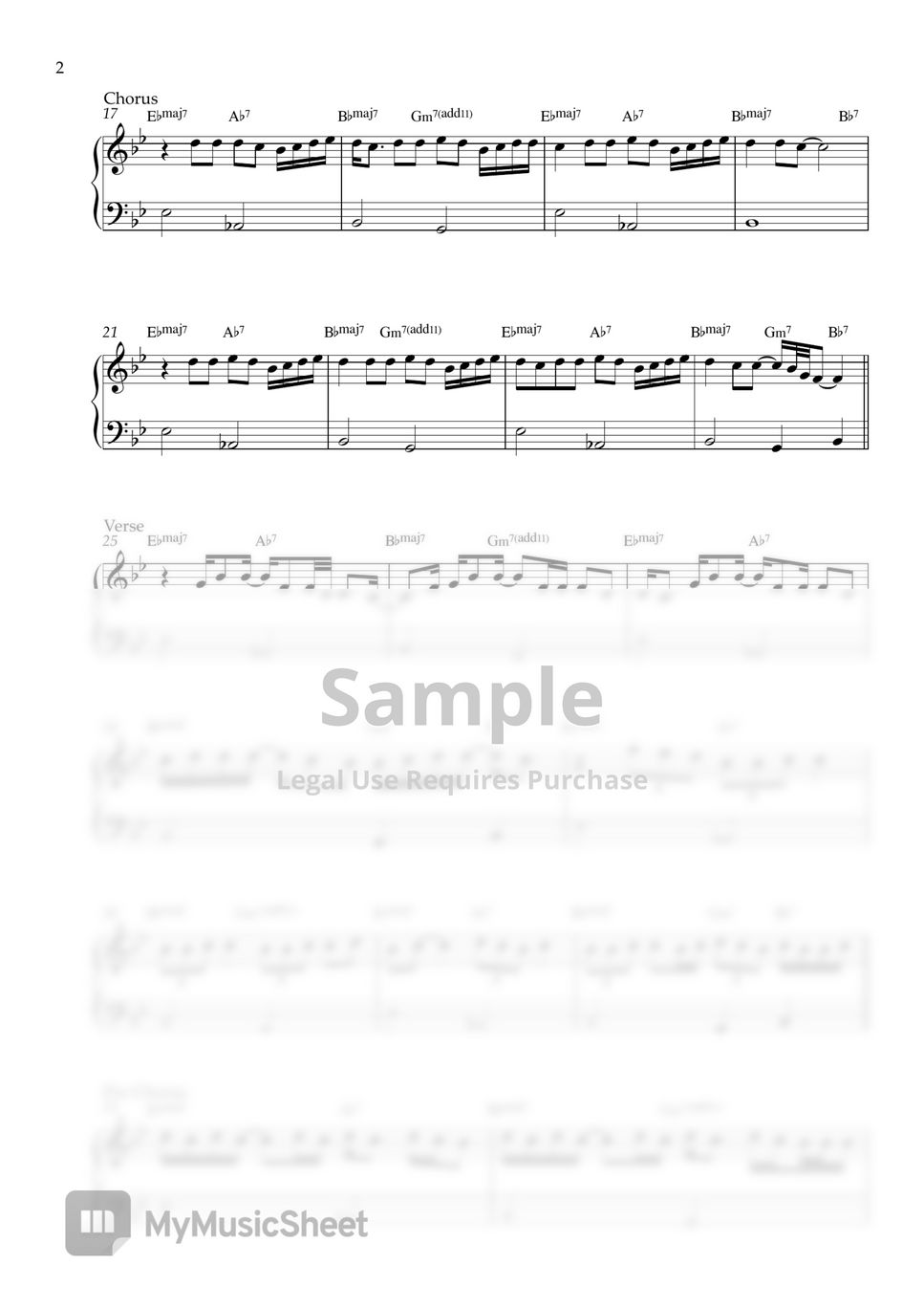 V - Love Me Again (EASY PIANO SHEET) by Pianella Piano