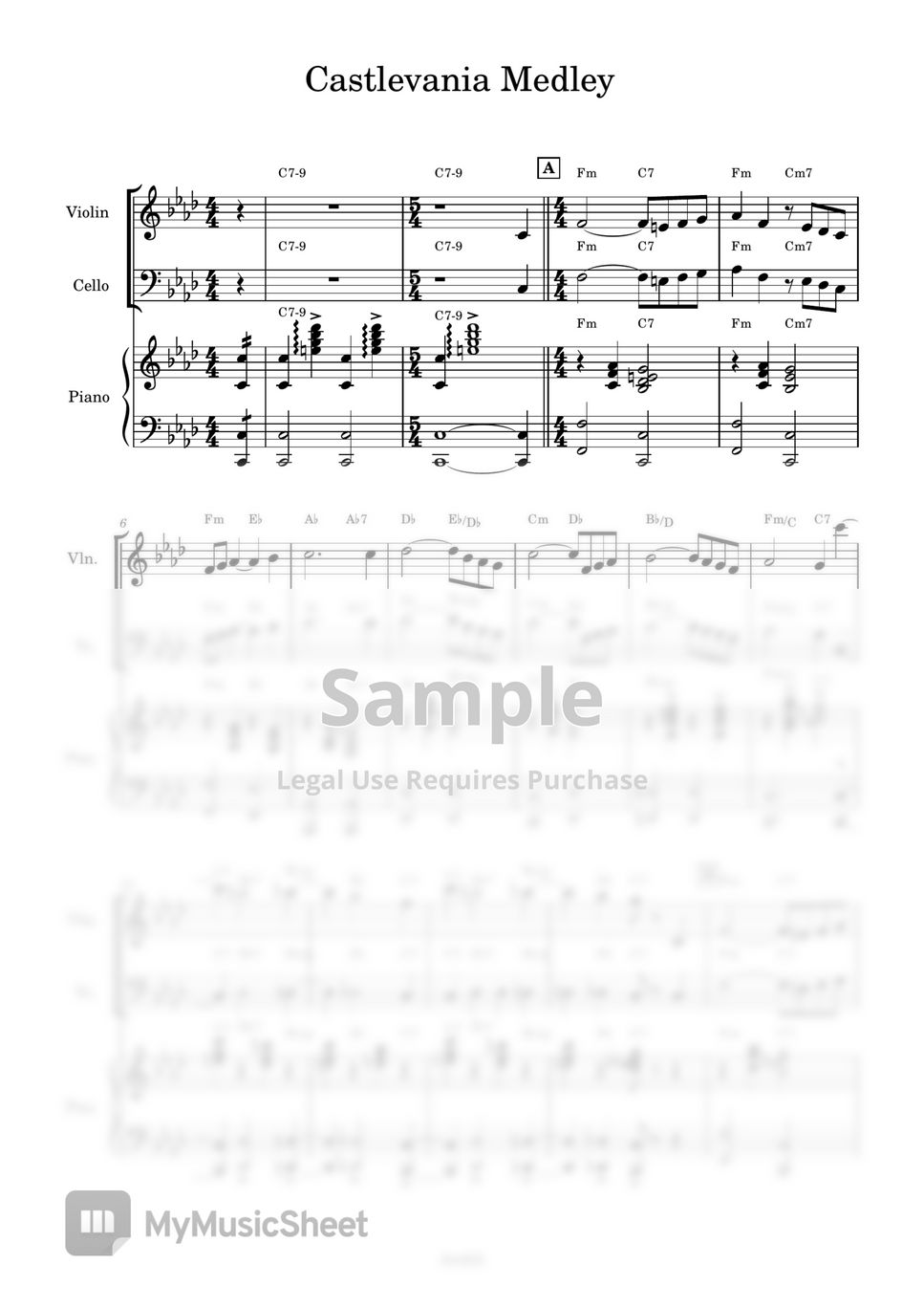悪魔城ドラキュラ - Castlevania Medley (Castlevania Piano Trio/悪魔城ドラキュラピアノ) by AsukA818
