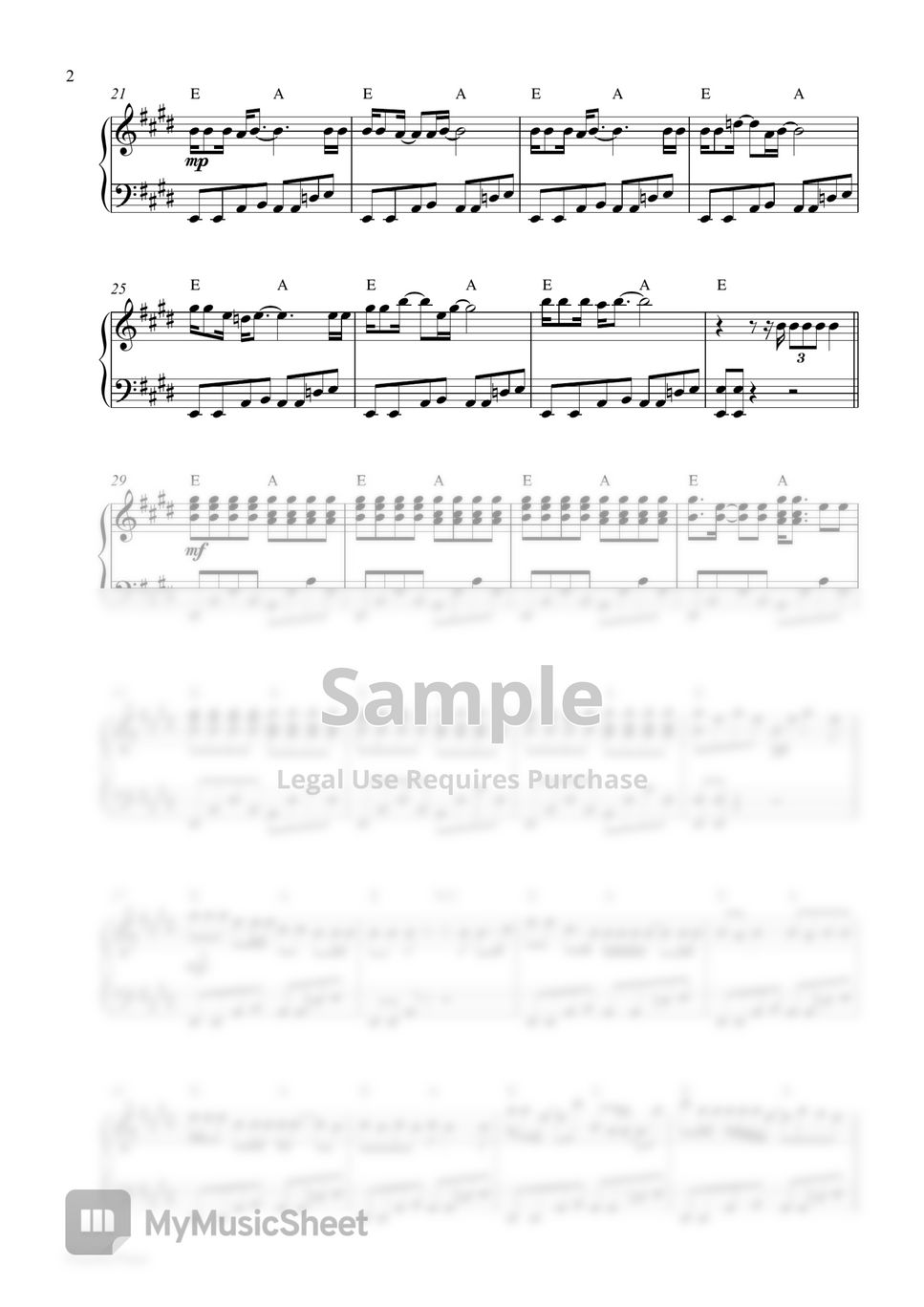Olivia Rodrigo - bad idea right? (Piano Sheet) by Pianella Piano