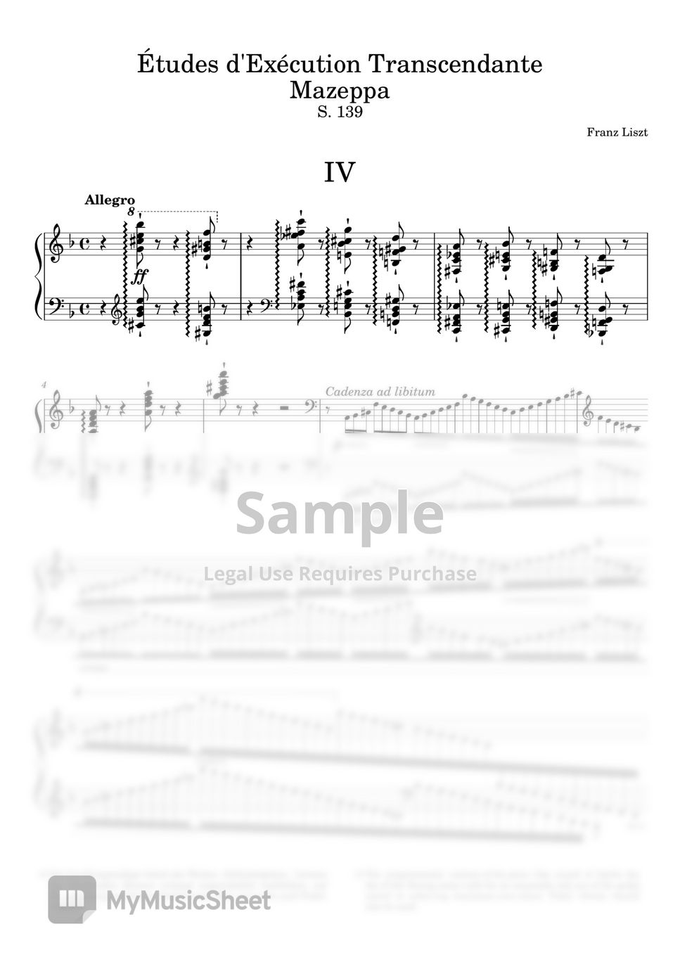Liszt - Transcendental Études No.4 by Fortepian