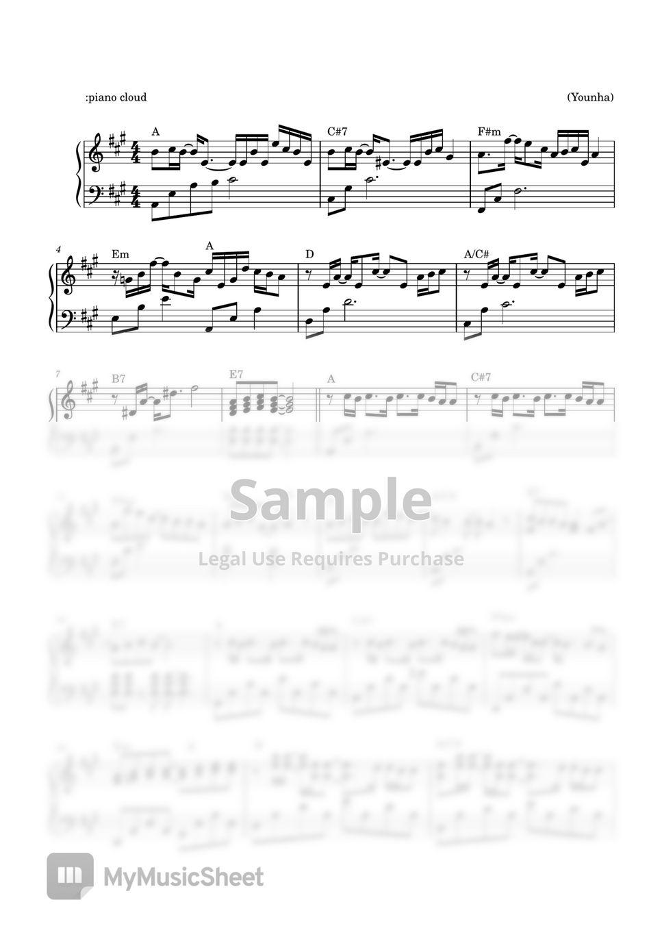  event horizon younha sheets by piano cloud