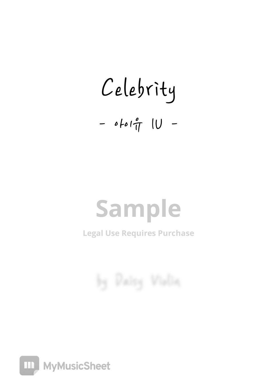 IU - Celebrity (Violin) by Daisy