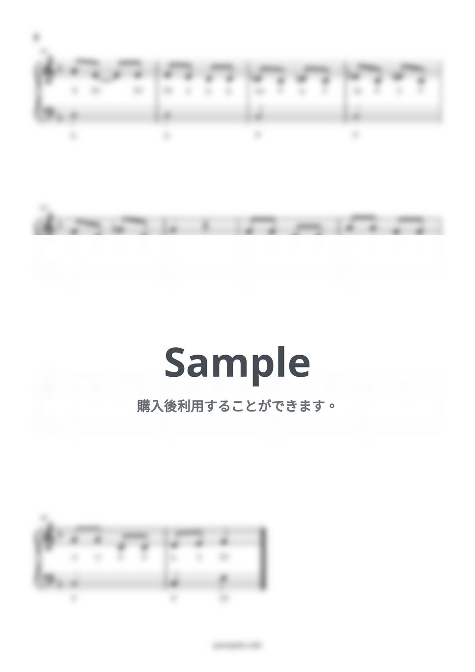 きのこ (ドレミ付き/簡単楽譜) by ピアノ塾