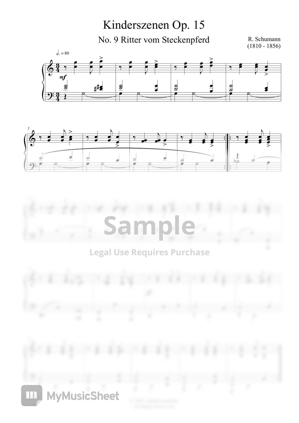 MyMusicSheet Official - Schumann Kinderszenen Op. 15 Sheet Music For ...