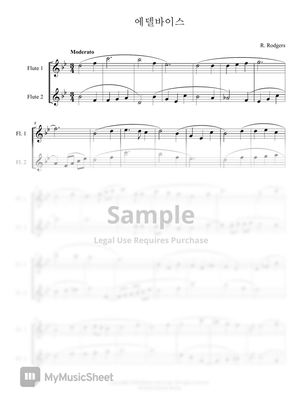 R. Rodgers - Edelweiss(에델바이스, 플룻 듀엣,Flute Duet) (Flute Duet) by 바론아트