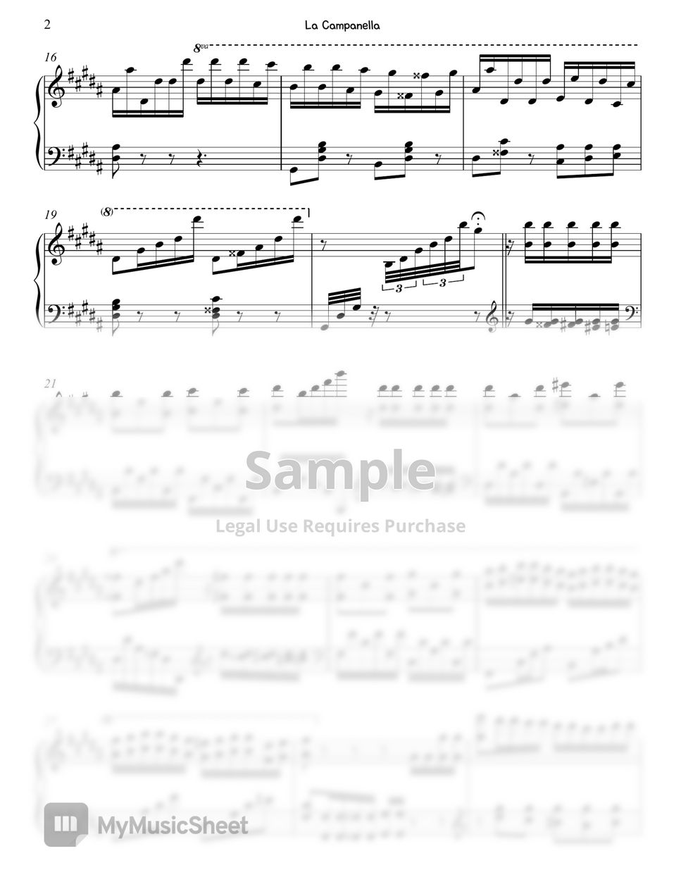 F. Liszt (리스트) - La Campanella (라 캄파넬라) (Easy ver. G#minor) by Gloria L.