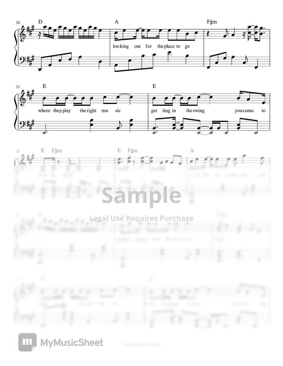 ABBA - Dancing Queen (piano sheet music) by Mel's Music Corner