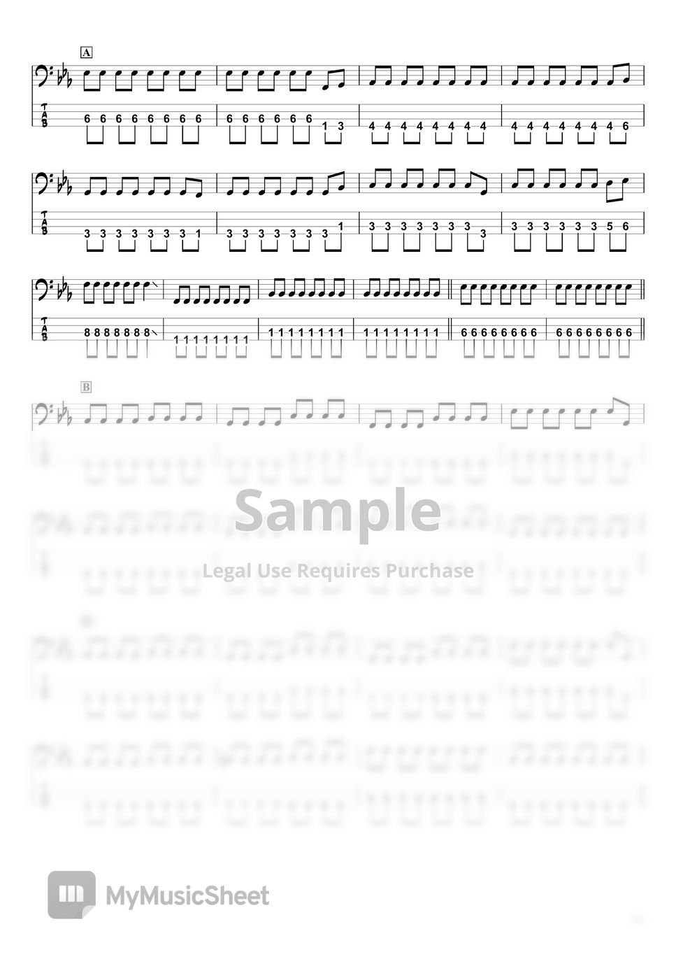 Official dism white noise basstab 4strings by swbass