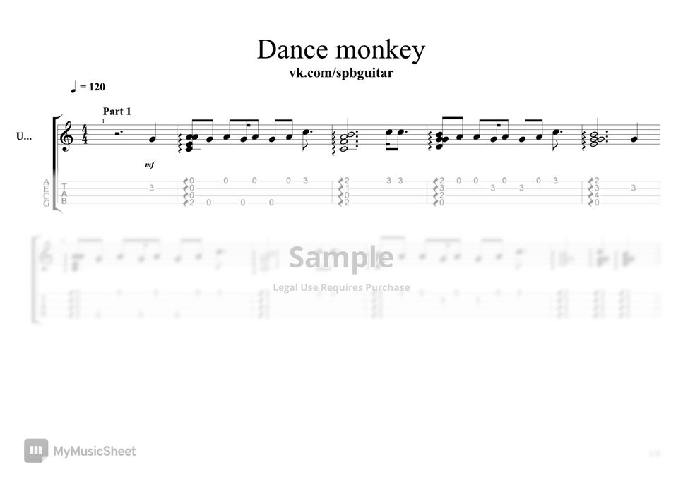 Tones and I - Dance monkey Despacito by Uroki ukulele