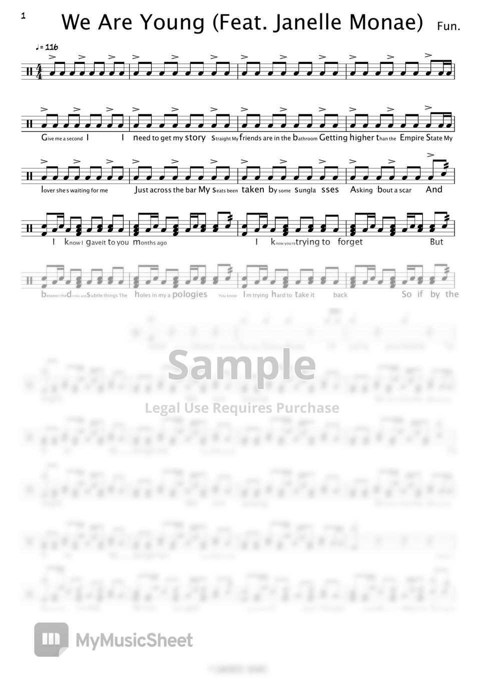 Fun. - We Are Young (feat. Janelle Monae) by Gwon's DrumLesson